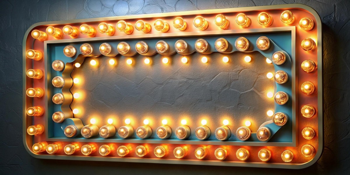 Las Vegas Sign Light Bulbs Frame