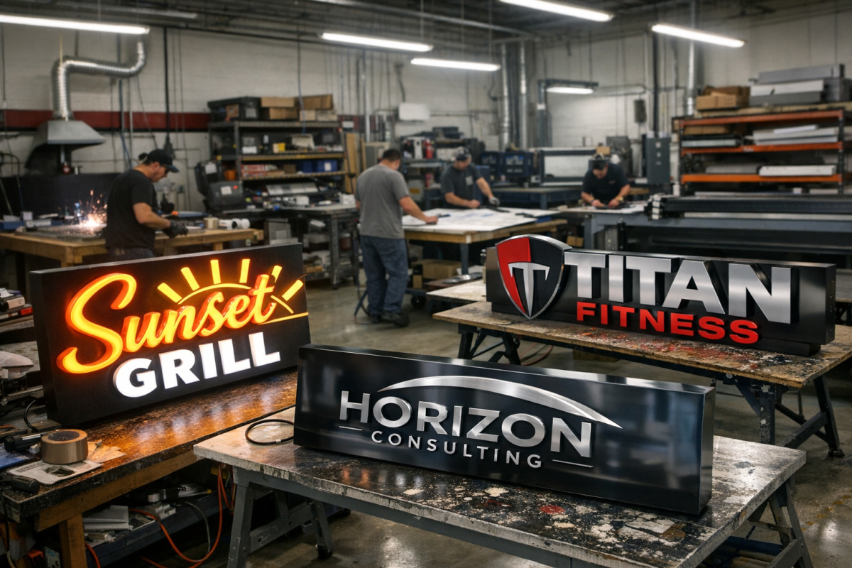 Business sign installation timeline comparison chart